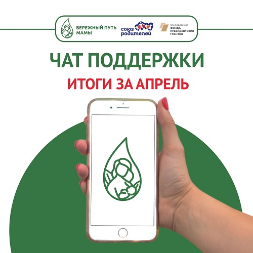 Итоги проекта «Бережный путь мамы» за апрель. Чат поддержки кормящих мам