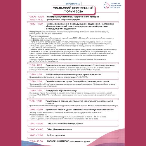 Программа Уральского беременного форума — 2026