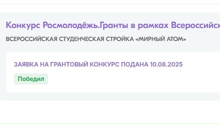 Росмолодёжь.Гранты Проект поддержан грантом Росмолодёжь.Гранты